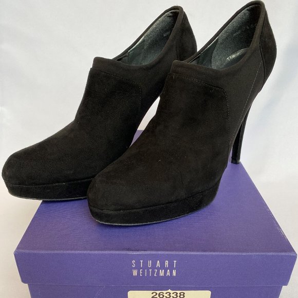 Stuart Weitzman Shoes - Stuart Weitzman Black Suede Upkeep Ankle Boot